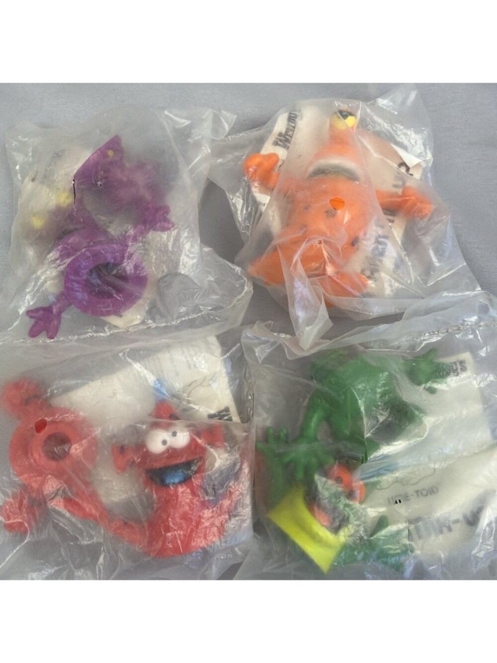 Lot of 4 Vintage 90s Sealed Wendy’s Applause Alien Mix-Ups Toy Figures PVC